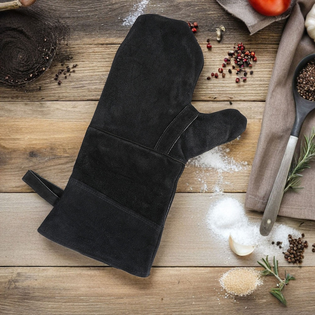 3Pcs Sarung Tangan Oven Hitam  - Heat Resistant Glove ulasan dan harga