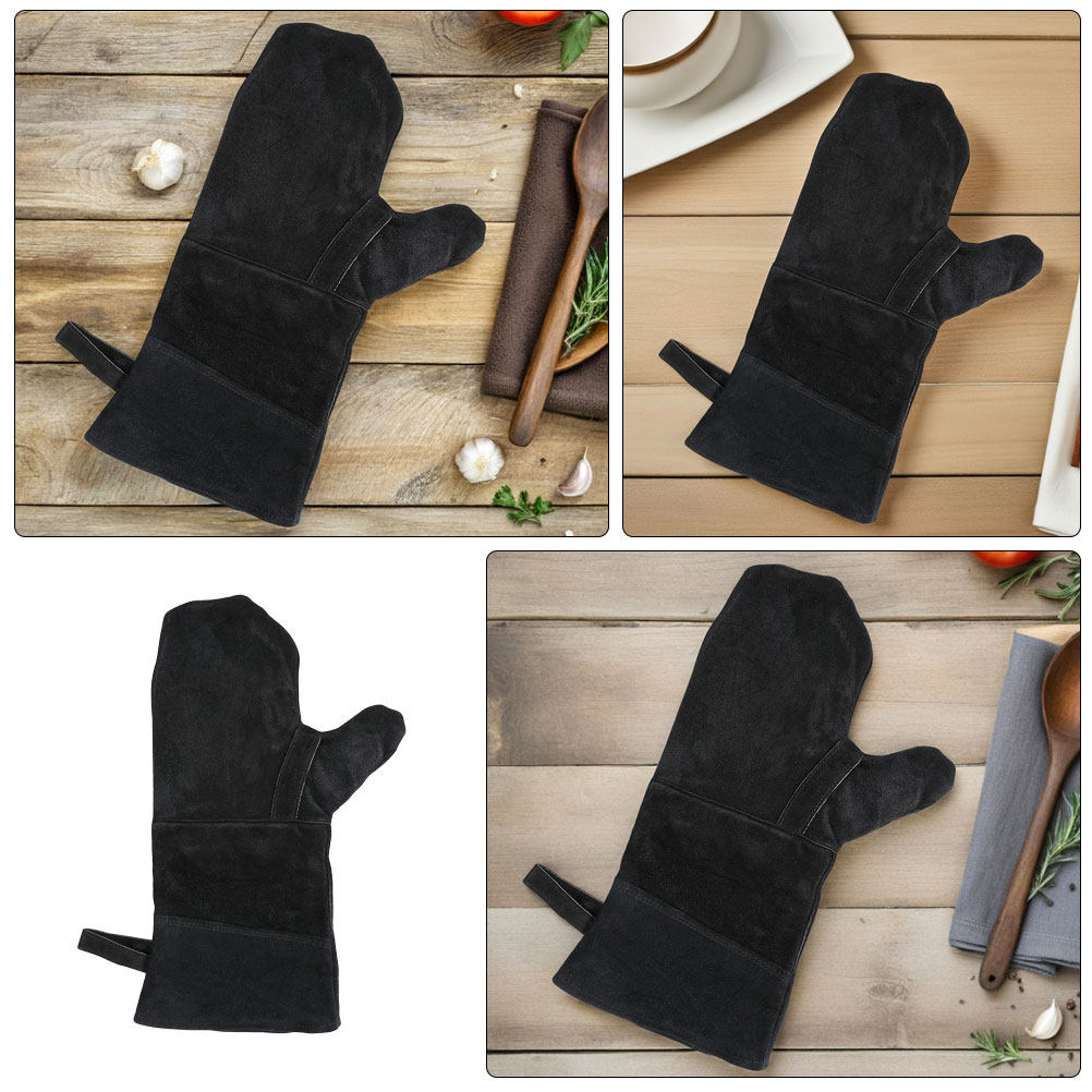 3Pcs Sarung Tangan Oven Hitam  - Heat Resistant Glove ulasan dan harga